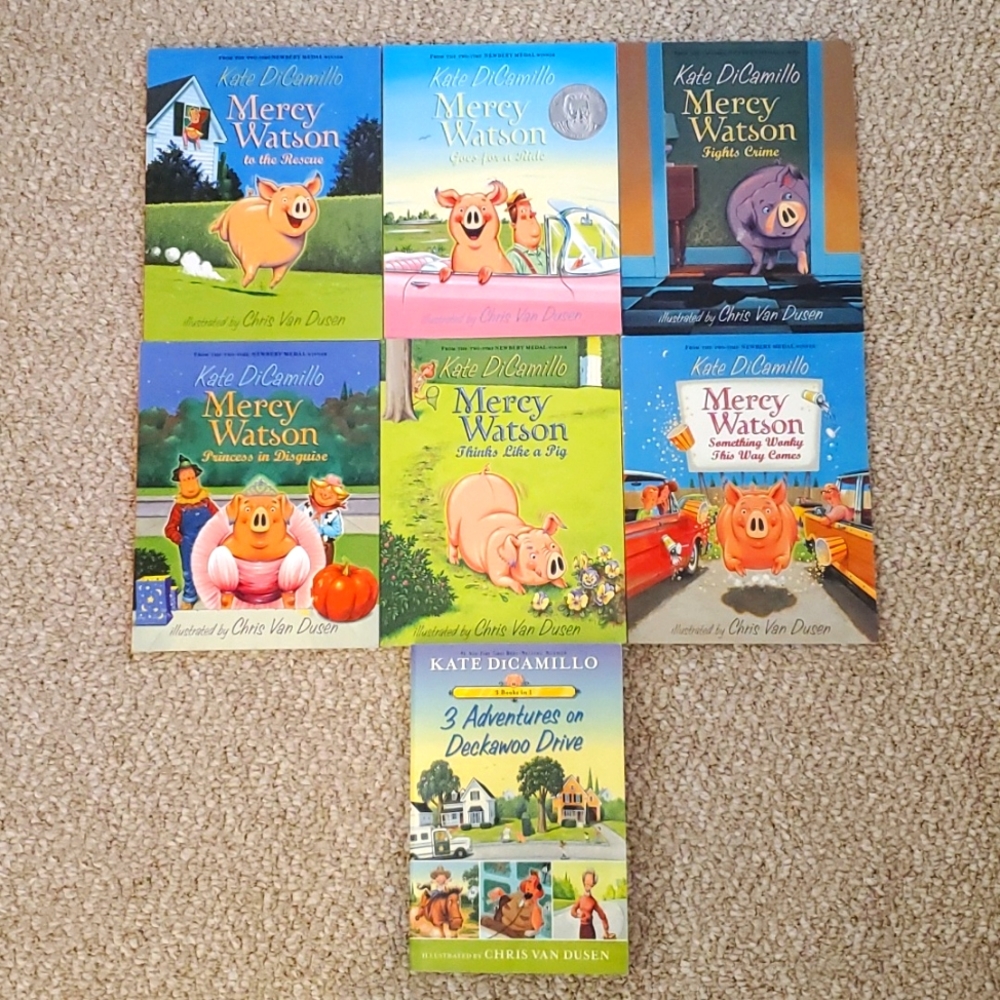 Mercy Watson Book Series Lot of 6 & 3 Adventures on Deckawoo Drive 3 Books in 1